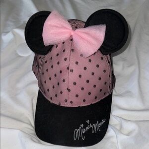 Disney Minnie Mouse Pink and Black Ear Hat